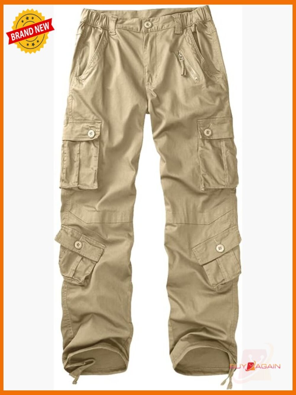 Women's 8-Pocket Cargo Pants Heavy Cotton Casual Straight Leg Military Work